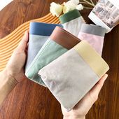 纯棉舒适透气无痕新疆60支长绒棉抗菌裆男生平角四角底裤 男士 内裤