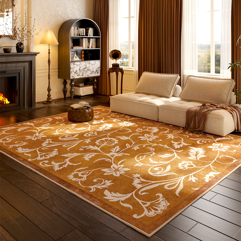 复古美式客厅圈绒地毯防水防污轻地毯