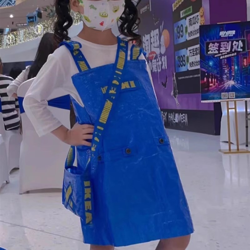 六一新款儿童环保表演出服装购物袋手工制作DIY舞台亲子时装走秀