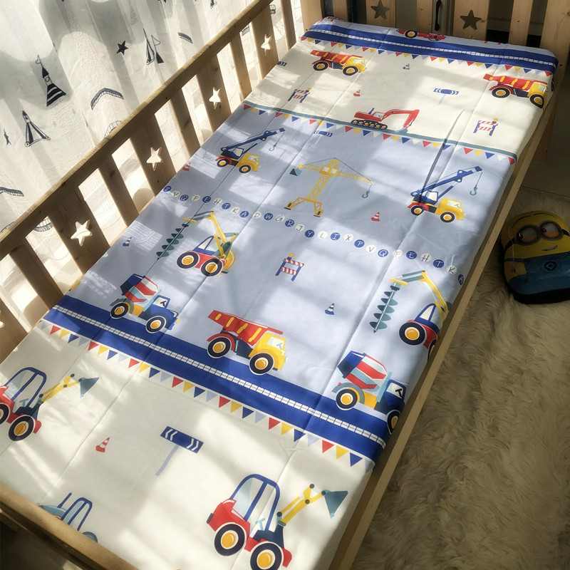 儿童纯棉床笠单件高低上下子母床1米1.2儿童薄棕垫专用榻榻米1.35