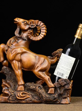 十二生肖摆件红酒架创意鼠牛虎兔龙蛇马羊猴鸡狗猪餐厅酒柜装饰品