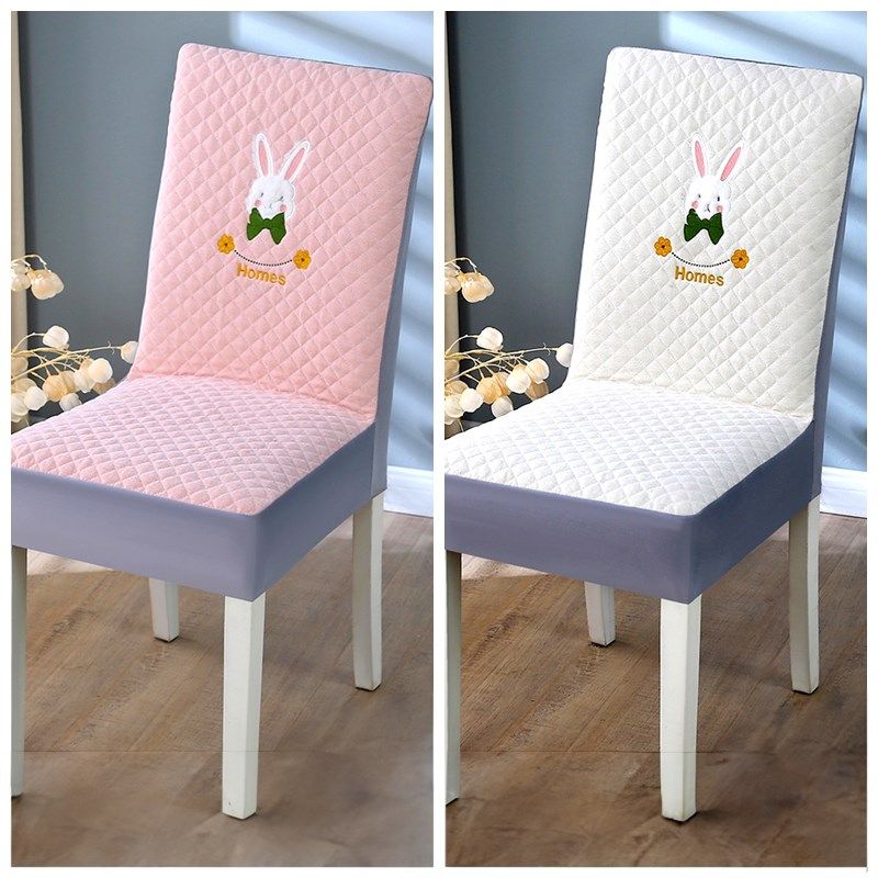 2024防滑加厚椅子套罩全包保护坐垫靠背卡通用直角座餐桌皮木板凳