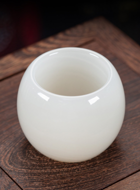 石诚记高档玉石装饰酒杯天然石杯子托盘套装品茗杯主人杯礼品摆件