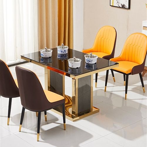 小火锅桌子电磁炉一体商用大理石无烟烤涮一人一锅火锅店桌椅组合