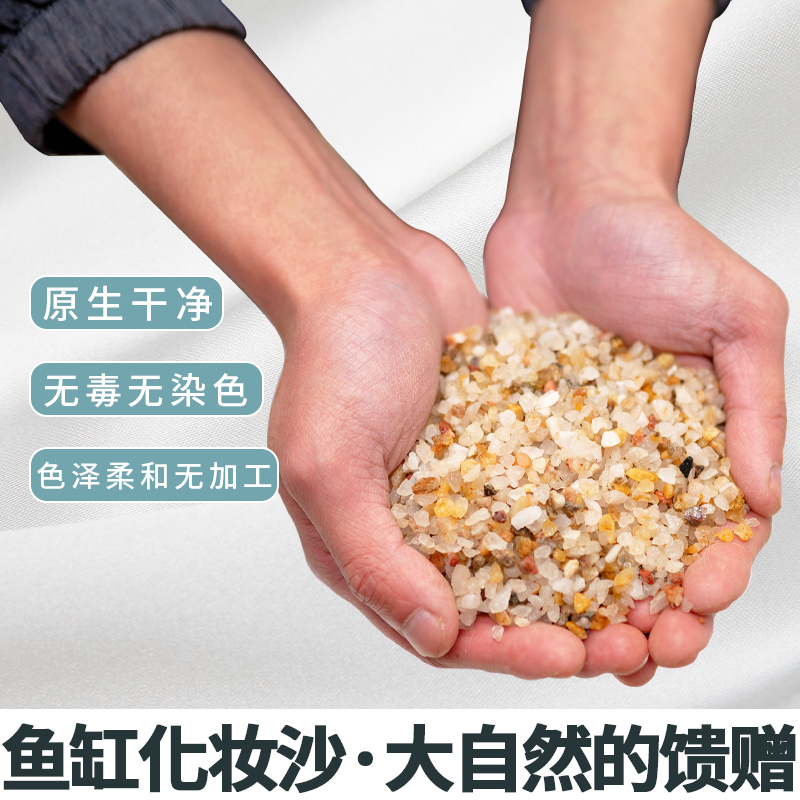 河沙鱼缸底砂造景沙子龟缸底沙水族雨林沙海沙溪流石沙滩河流造景
