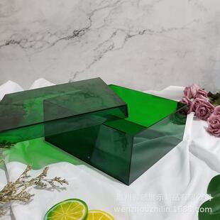 彩亚克盒力子色伴手礼盒新年地盖天透明防尘储物亚克力展盒手提礼