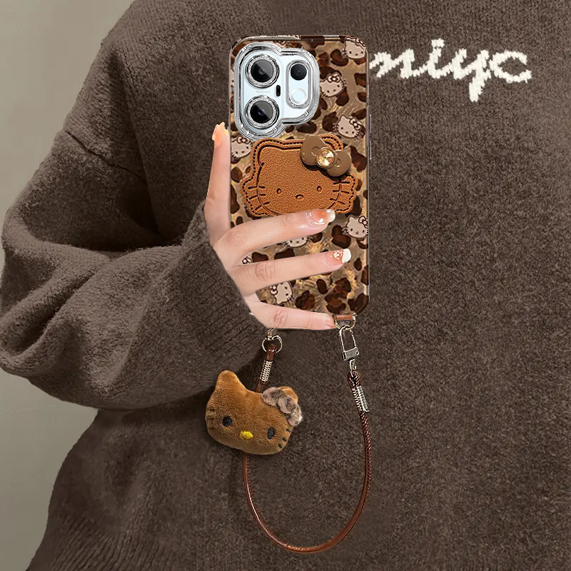 适用vivoS系列豹纹KT猫支架外壳