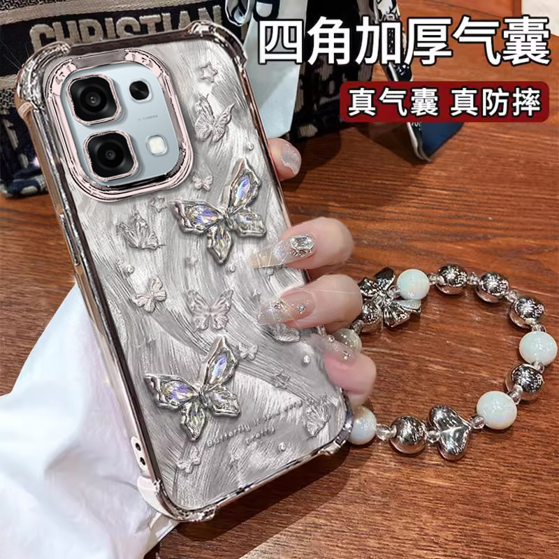 适用OPPOA系列闪钻蝴蝶手机壳