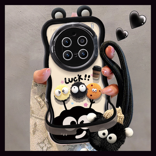 适用vivoX200手机壳新款X100SPro卡通创意X90S立体公仔X70t咖啡煤球vivoX60全包防摔外壳X50时尚双支架壳