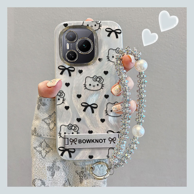 适用荣耀系列蝴蝶结KT猫手机壳