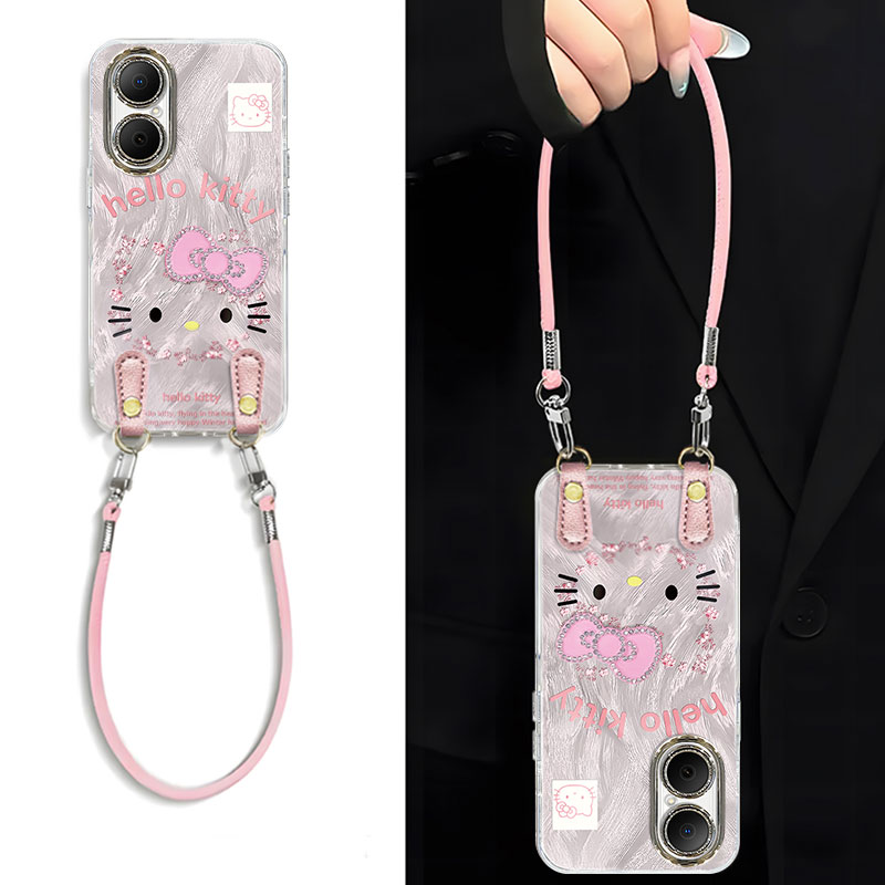 适用华为畅享系列碎花凯蒂猫外壳