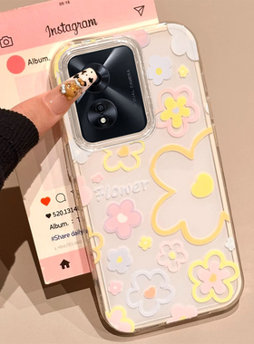 适用彩色碎花oppoA97手机壳A96夏日A93小清新A72可爱A58少女A1pro新款35防摔A16保护套A5活力版A3iplus/A2M/X
