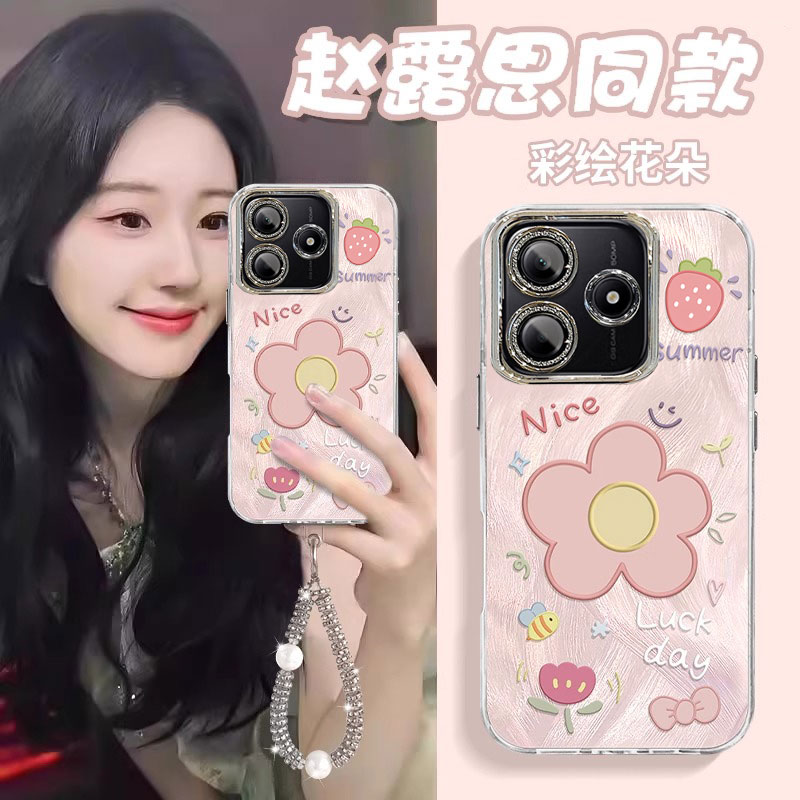 适用红米Note系列彩绘花朵手机壳