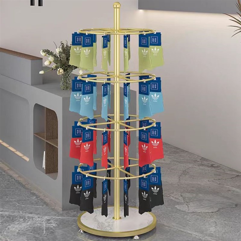 挂袜子展示架内i衣裤货架商品挂钩围巾手机套饰品店摆摊旋转落地