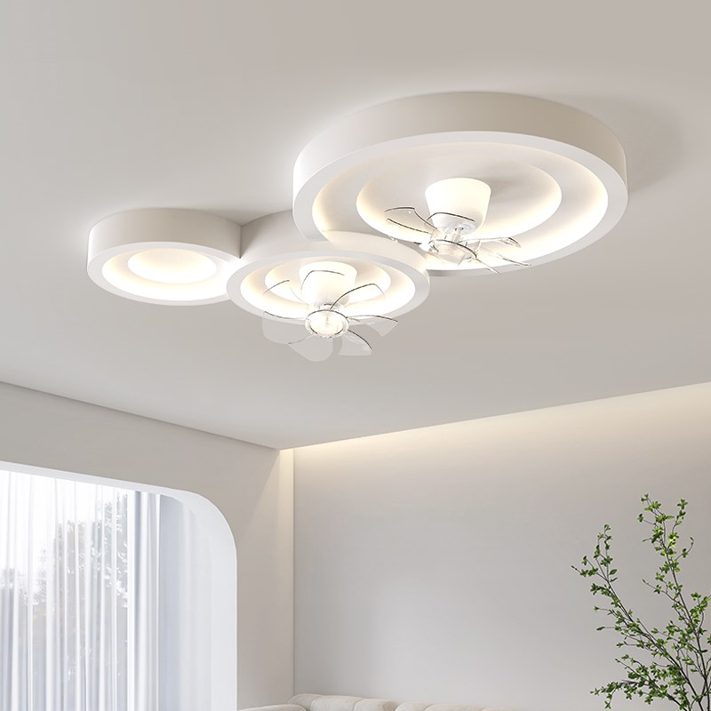 全光谱客厅风扇灯简约现代圆形大z厅卧室灯2025年新款led吸顶灯具