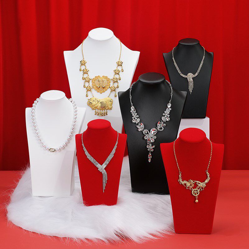 项链展示架橱窗模特首饰架人像脖子珠宝饰品摆放道具珠宝展示道具