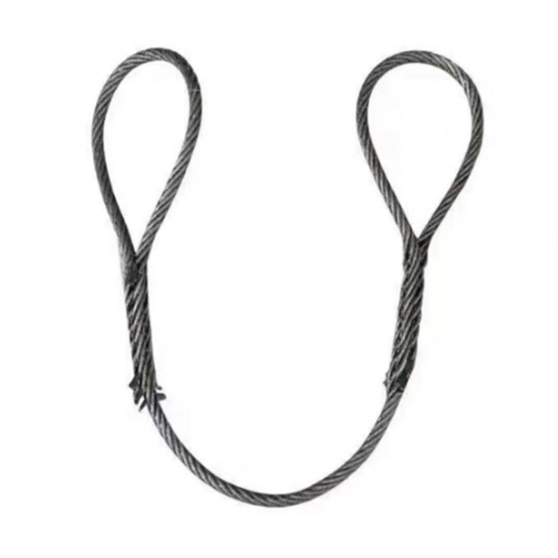 油性钢丝绳编插绳扣手工V编织钢丝绳