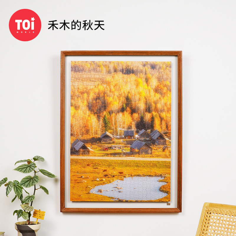 TOI图益拼图成人版1000片平面减压解闷高难度手工玩X具禾木的秋天