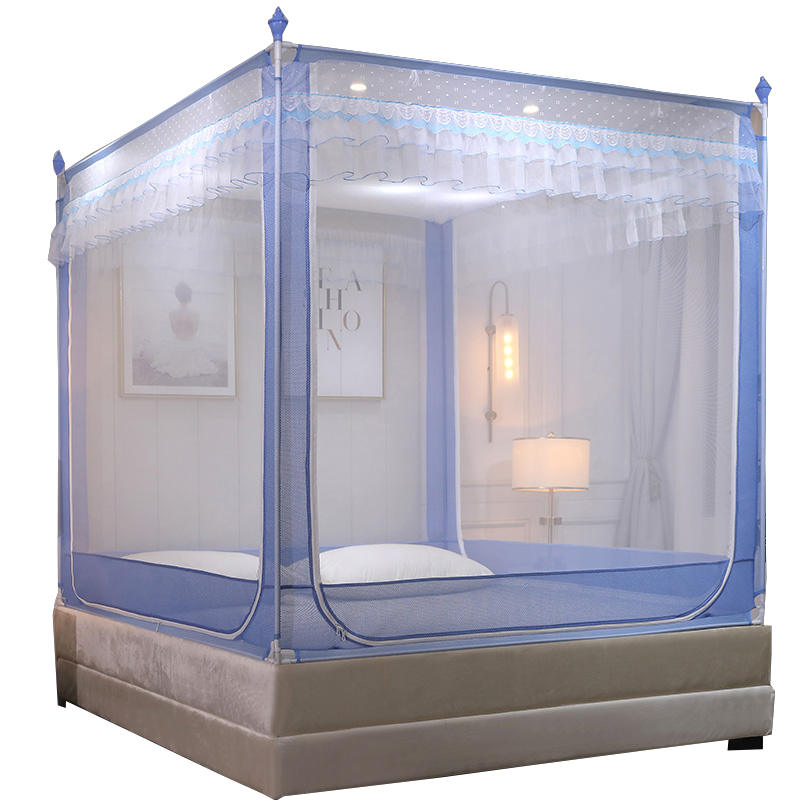 回底/全底蚊帐坐床式儿童防摔三开门家用1.8m2蒙古包加厚1.5m加密