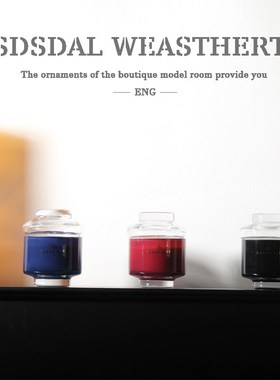 现在简约样板间售楼部卫生间客厅茶几飘窗托盘组合玻璃香薰蜡烛