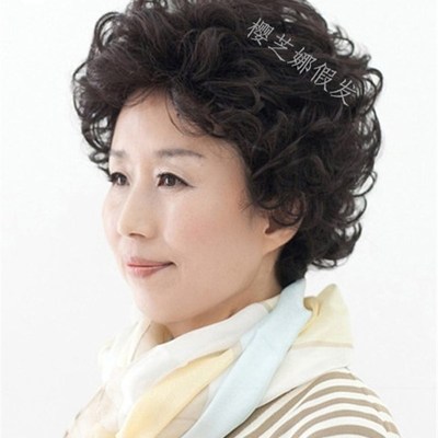 中老年假发女式短发送妈妈超卷蓬松中年女士假发老年人假发套整顶