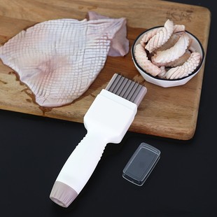 鱿鱼切花刀创意鸡胗拉腰花神器多功能鲍鱼不锈钢章鱼墨鱼改刀工具