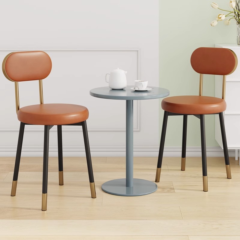 网红化妆椅卧室梳妆椅美甲椅高级感奶油凳子女生卧室简约圆凳餐椅