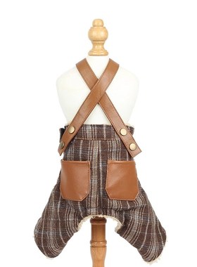 BITEONE【回望北角】狗狗秋冬衣服2024新款加绒背带裤