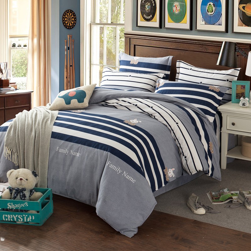 生态纯棉磨毛四件套1.8m床上用品超柔加厚秋冬全棉4件套1.5/2.米