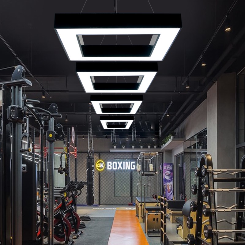 办公室创意led吊灯个性几何吸顶灯六边形简约照明铁艺工业风灯具