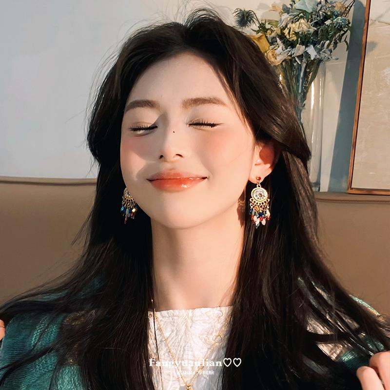 我的阿勒泰~气质流苏耳环2025新款爆款高级感耳坠女耳钉独特耳饰