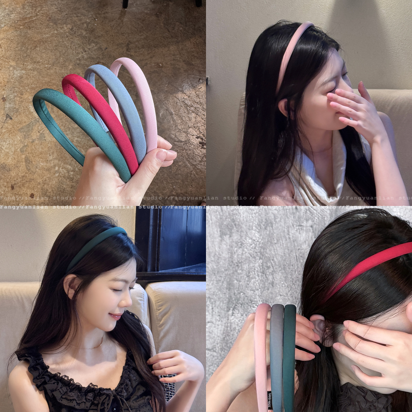 韩系简约细边发箍女高颅顶头箍