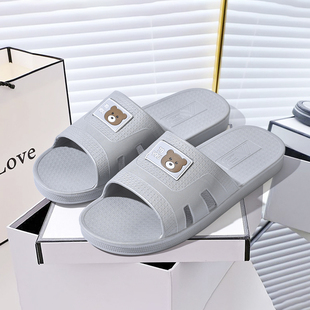 潮流外穿外出夏天家用酒店软底防滑浴室室内居家男生拖鞋 拖鞋 男款
