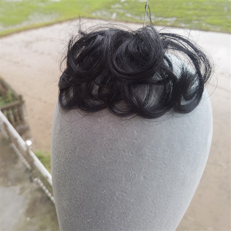 中厚款 波浪C卷假刘海隐形无痕舞台表演艺术照古装斜刘海假发片