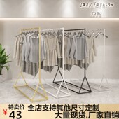 店货架简约衣服架子店铺陈列挂衣架 金色女装 服装 店展示架落地式