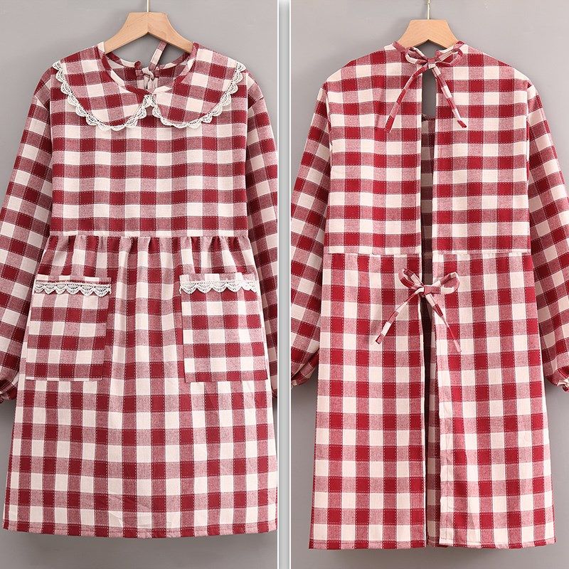 围裙家用厨房女2025新款餐饮专用家里家外长袖工作服罩衣外套围腰,家庭/个人清洁工具,围裙,淘宝优惠券,粉丝福利购,淘宝优惠卷