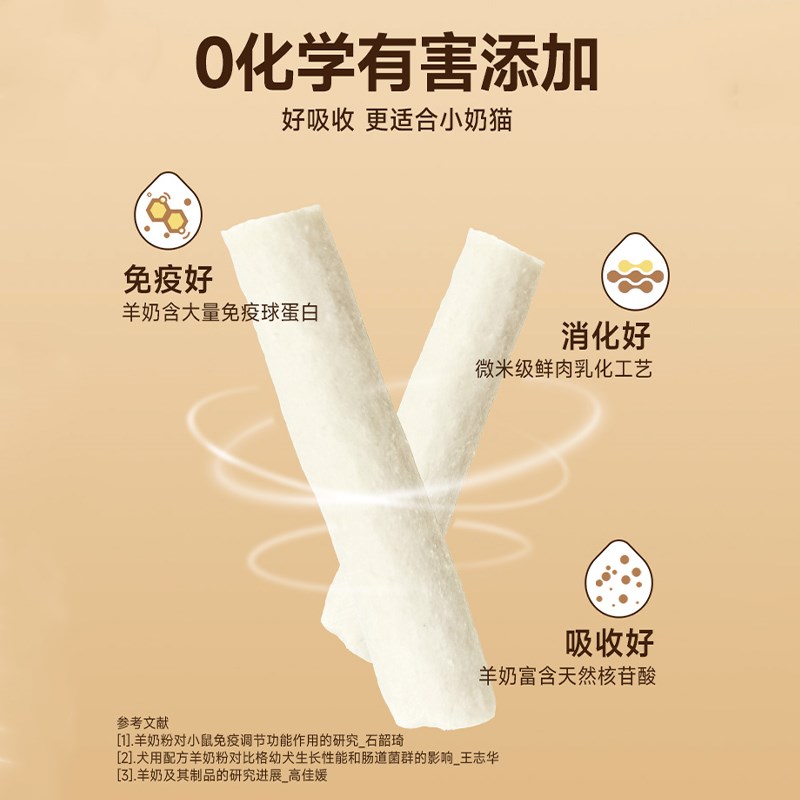 麦富迪猫咪冻干羊奶棒主食宠物棒棒糖鸡胸肉猫草鱼油幼猫磨牙奶棒