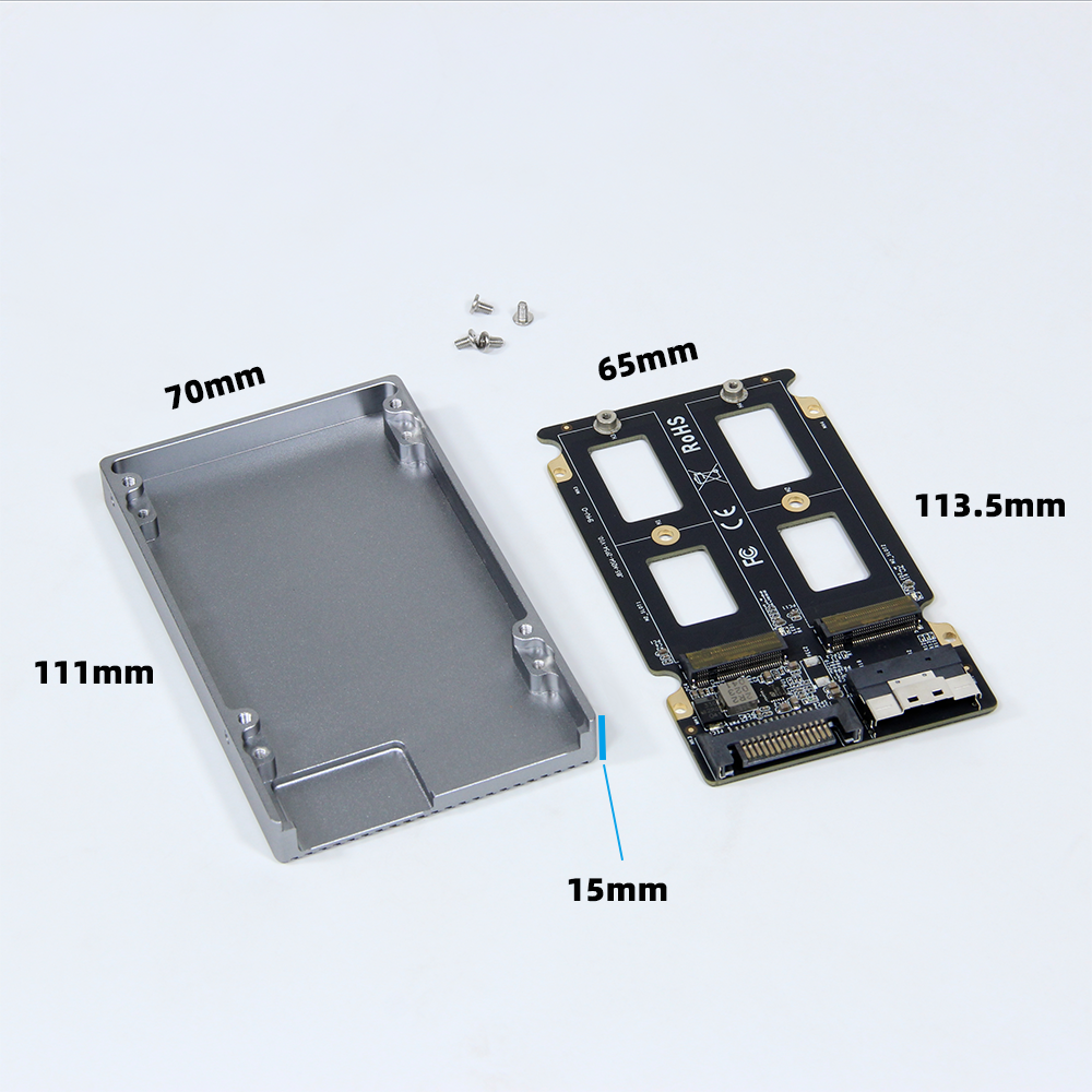SFF-8654转M.2 2280 NVMe外接显卡转接板电脑扩充硬体
