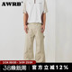 小众宽松微喇高级感男女长裤 AWRB美式 休闲裤 裤 复古解构设计工装