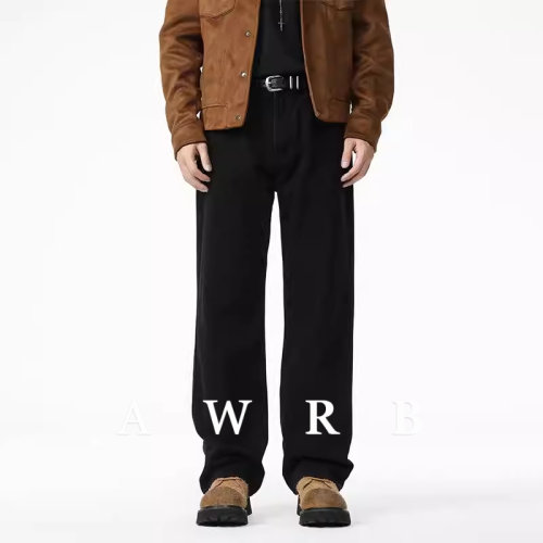 AWRB美式高街潮牌水洗牛仔裤