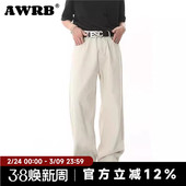 宽松百搭水洗Vibe风长裤 AWRB美式 男士 牛仔裤 潮 高街直筒基础款