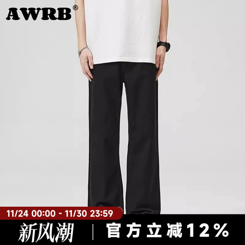 AWRB休闲微喇基础简约长裤
