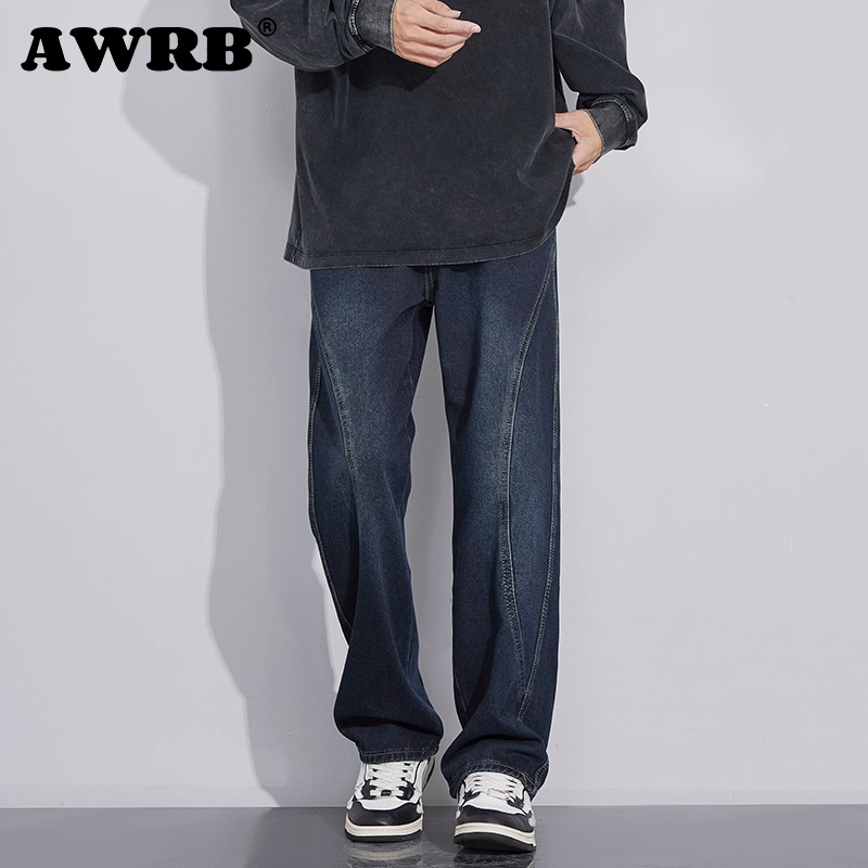 AWRB直筒显瘦显高牛仔裤