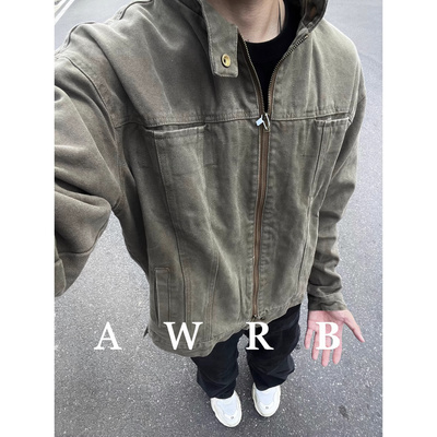 AWRB美式复古重磅立领工装外套