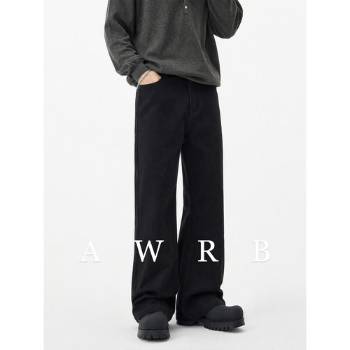 AWRB基础款高街显瘦微喇牛仔裤