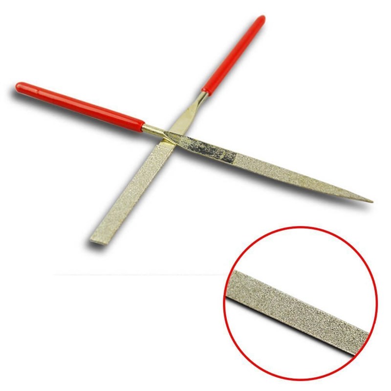 吉他贝斯品丝打磨14件套装 维护修理工具DIY锉刀金刚石塑柄砂纸块