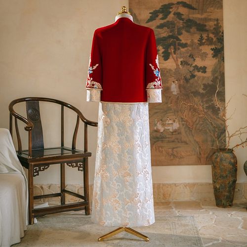 男士秀禾服2024新款中式新郎结婚敬酒礼服高级龙凤褂男唐装秀和服