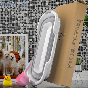 宠物浴盆便携可折叠浴桶猫咪浴缸狗狗猫洗澡盆泰迪淋浴洗猫盆排水