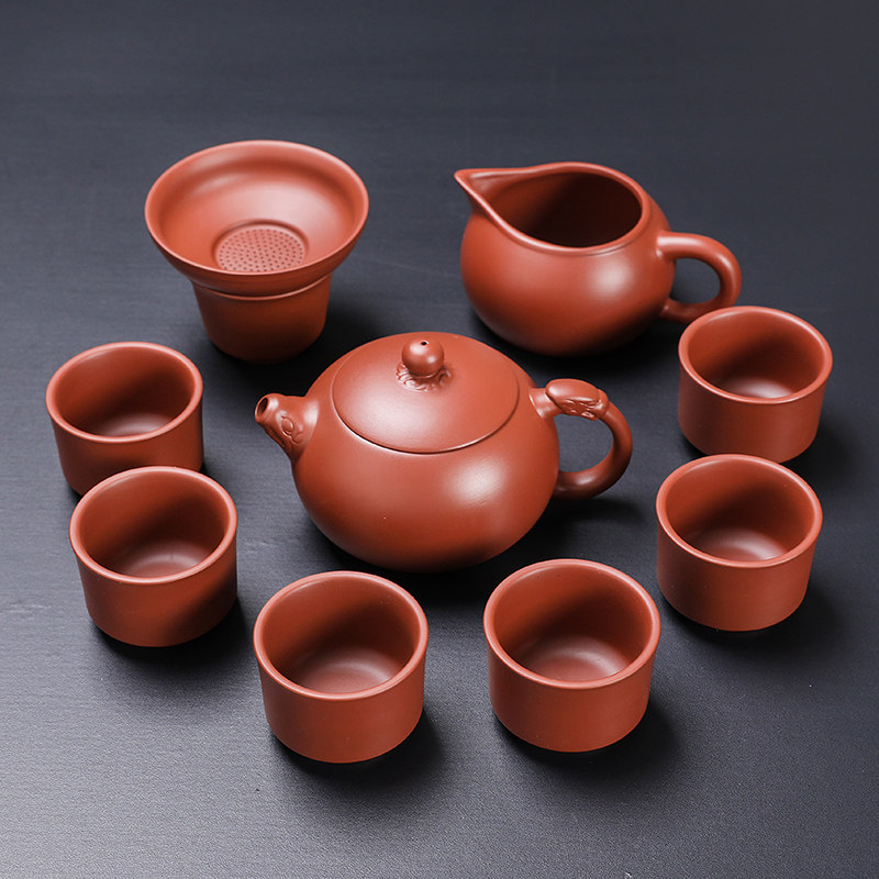 德化原矿朱泥紫砂壶功夫茶具套装大红袍西施壶泡茶壶家用高档全套
