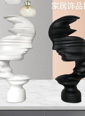 简约样板间工艺品家居饰品人物摆件雕塑抽象艺术卧室客厅电视柜摆